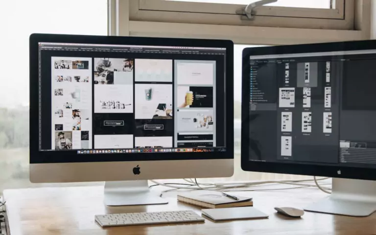 iMac s prikazom individualnog web dizajna